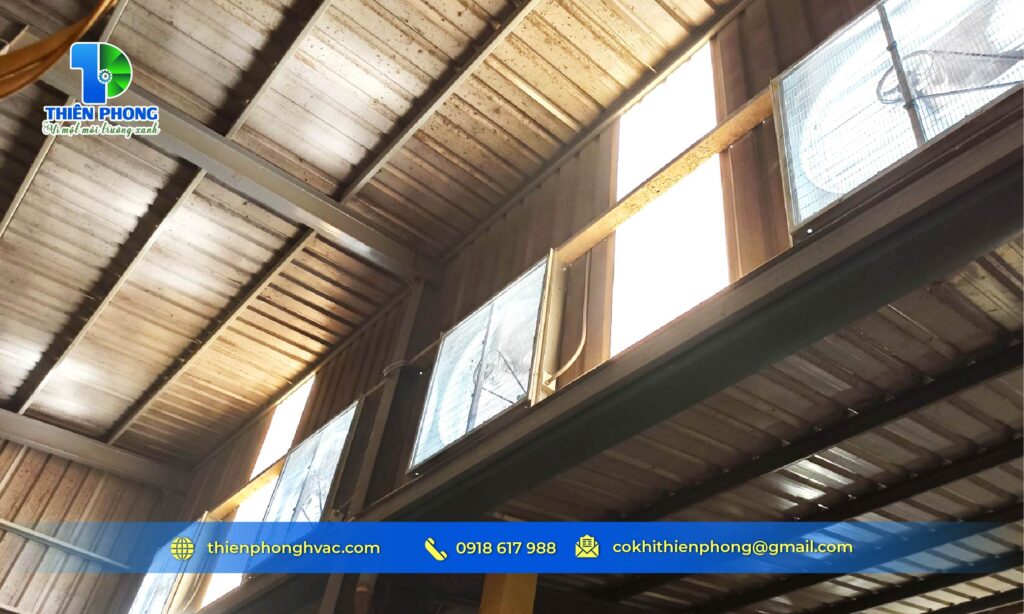 Quạt hút vuông dùng cho thông gió và làm mát nhà xưởng